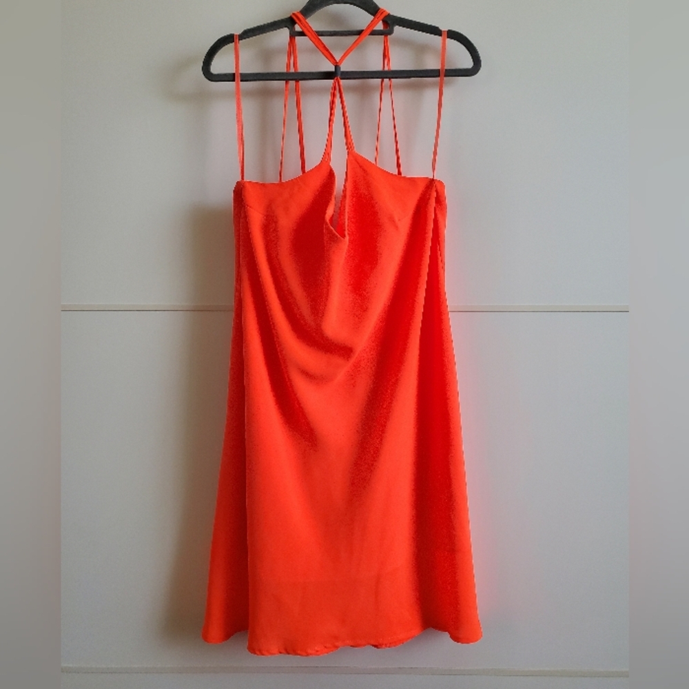 SUNDRESS BY DYNAMITE SIZE M ORANGE LINED PARTY SUMMER LIGHTWEIGHT